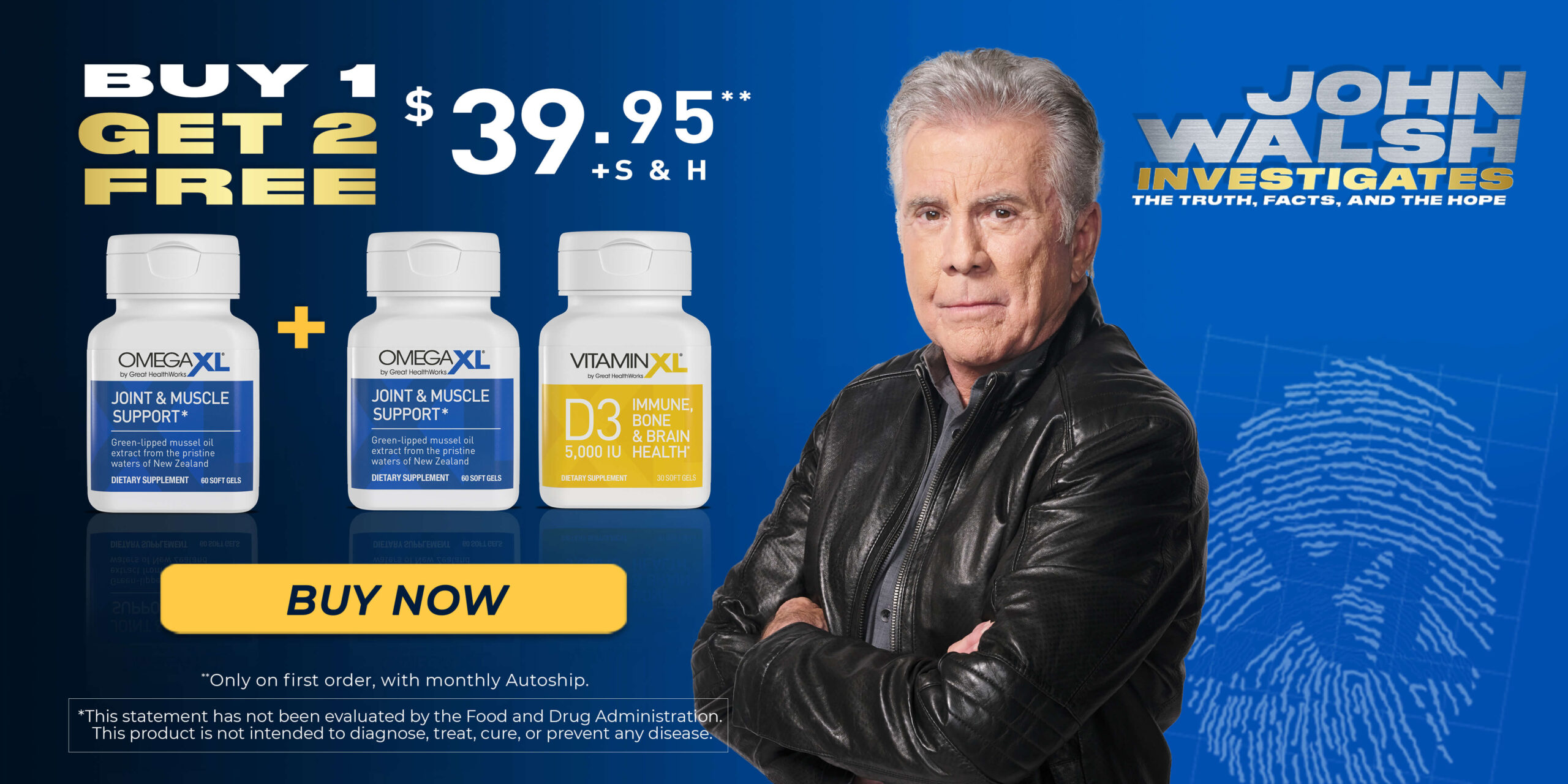 Buy One Get Two Free OmegaXL and VitaminXL $39.95 Bundle